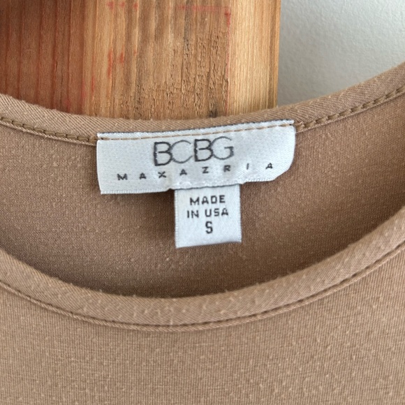 BCBG Sleeveless Beige Midi Dress - Picture 2 of 3